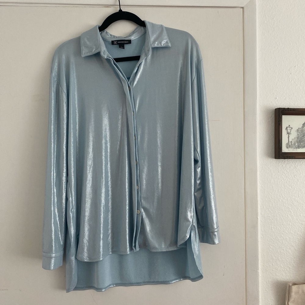 Vintage I.N.C. Blue shimmer blouse